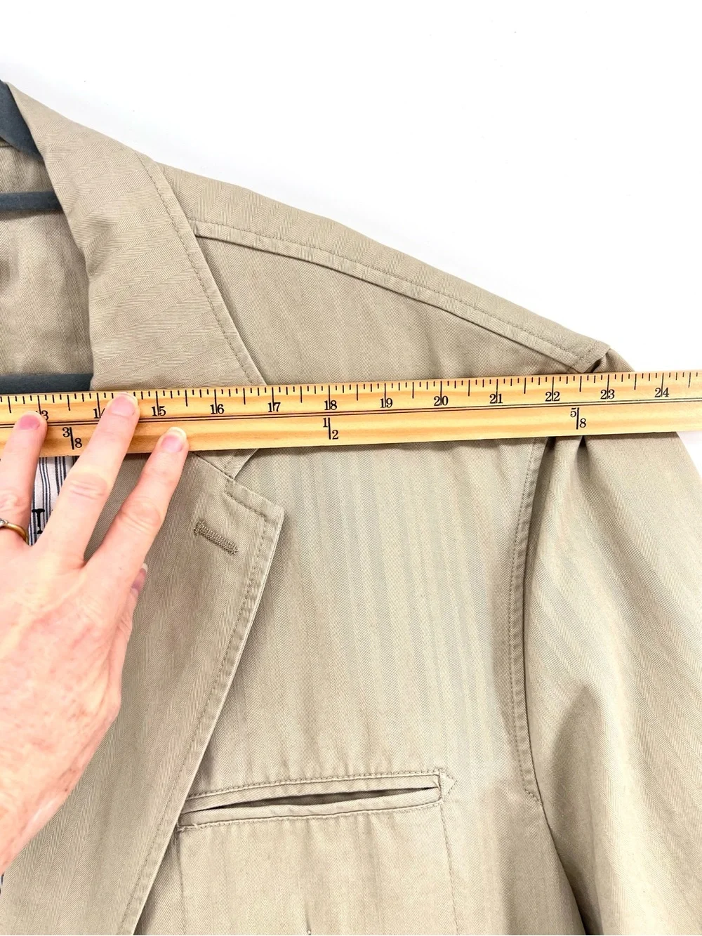 626 Blue Vintage Surplus Co Beige Mens 2 Button Jacket Size 52 R Cotton NWT